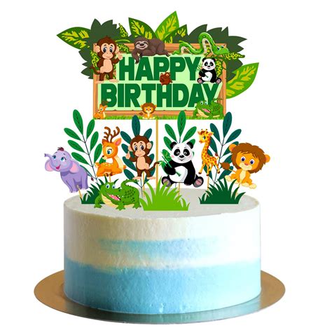 Free Printable Jungle Safari Elephant Cake Topper